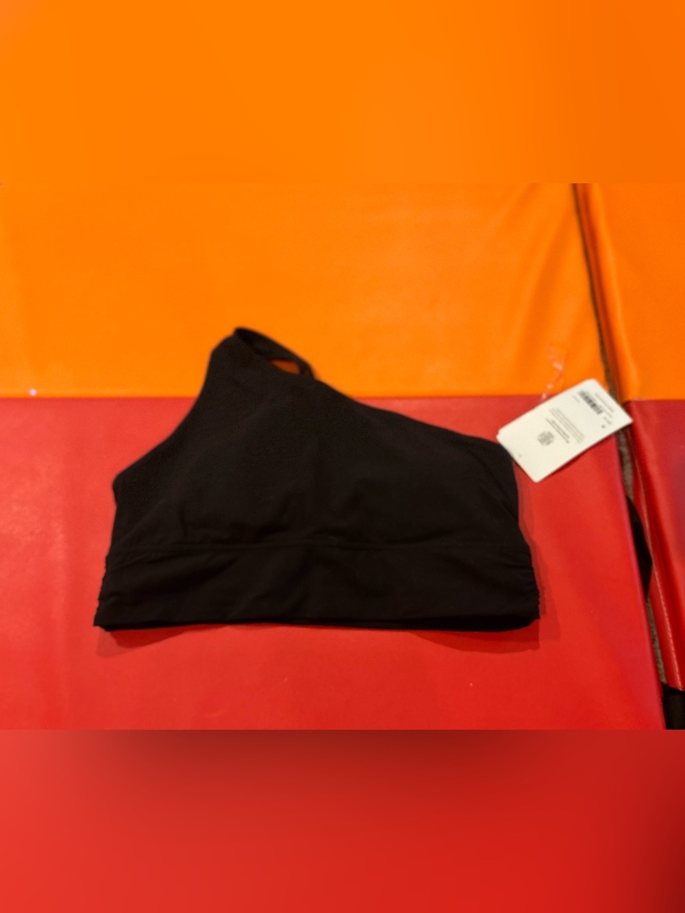 Athleta Black One-Shoulder sports bra